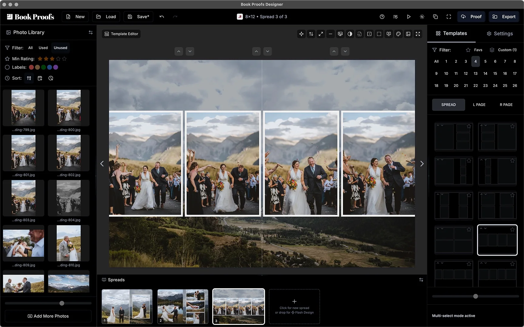 Spread backgrounds